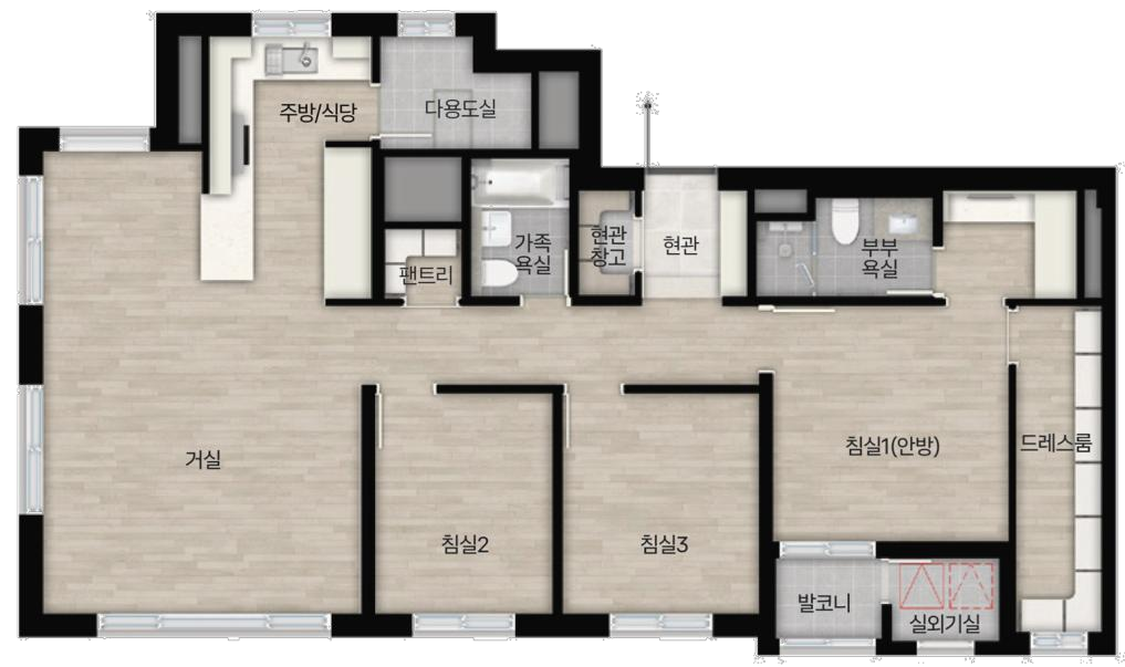 84㎡B 평면도(확장형)